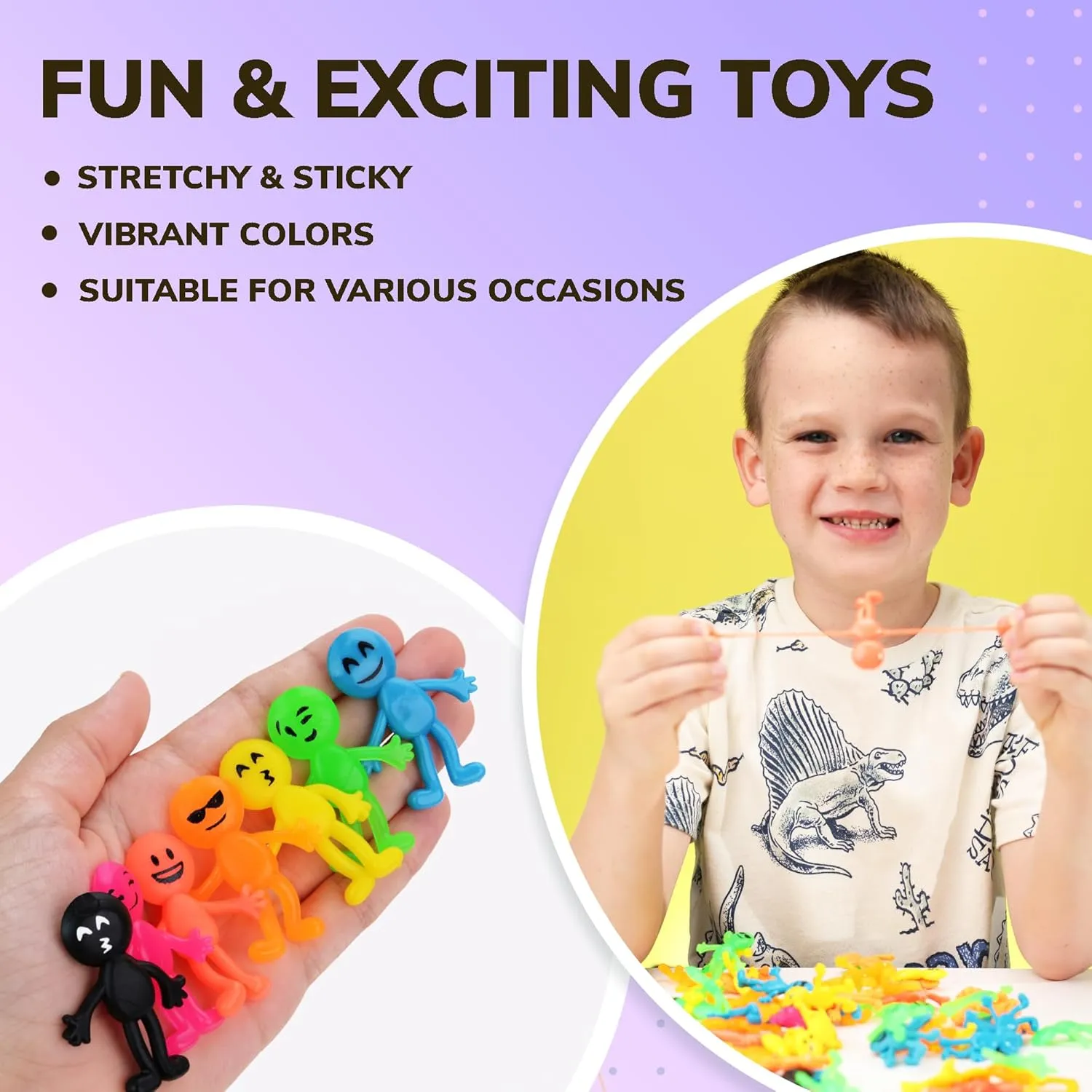 - 100 Pcs Bulk Party Favors - Easter Egg Fillers - loyal routine banana Pinata & Goody Bag Stuffers - Vending Machine Toy Stretchy Emoji Toys - 2.5 Inch Small Figurines for Kids 