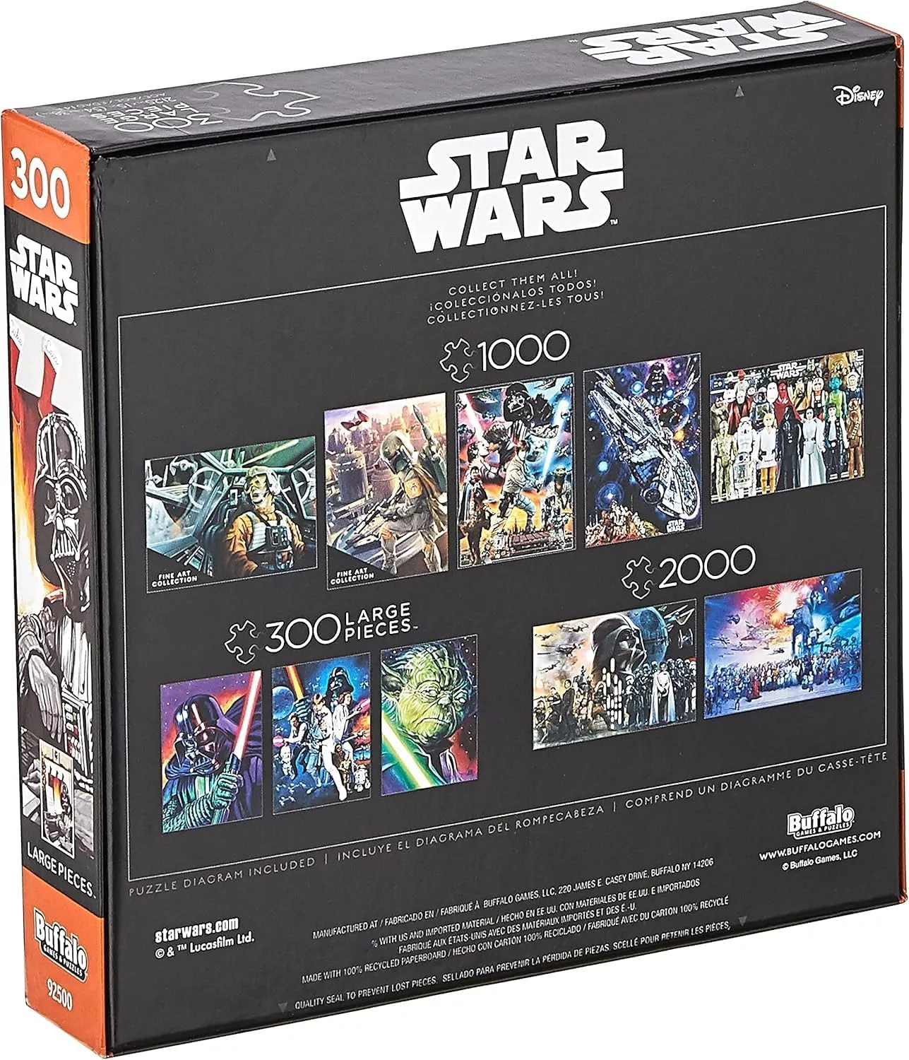 - 300 Large Piece perceptual slowness commit Jigsaw Puzzle Multi$ 21.25"L X 15"W Buffalo Games Star Wars - A Very Vader Christmas 