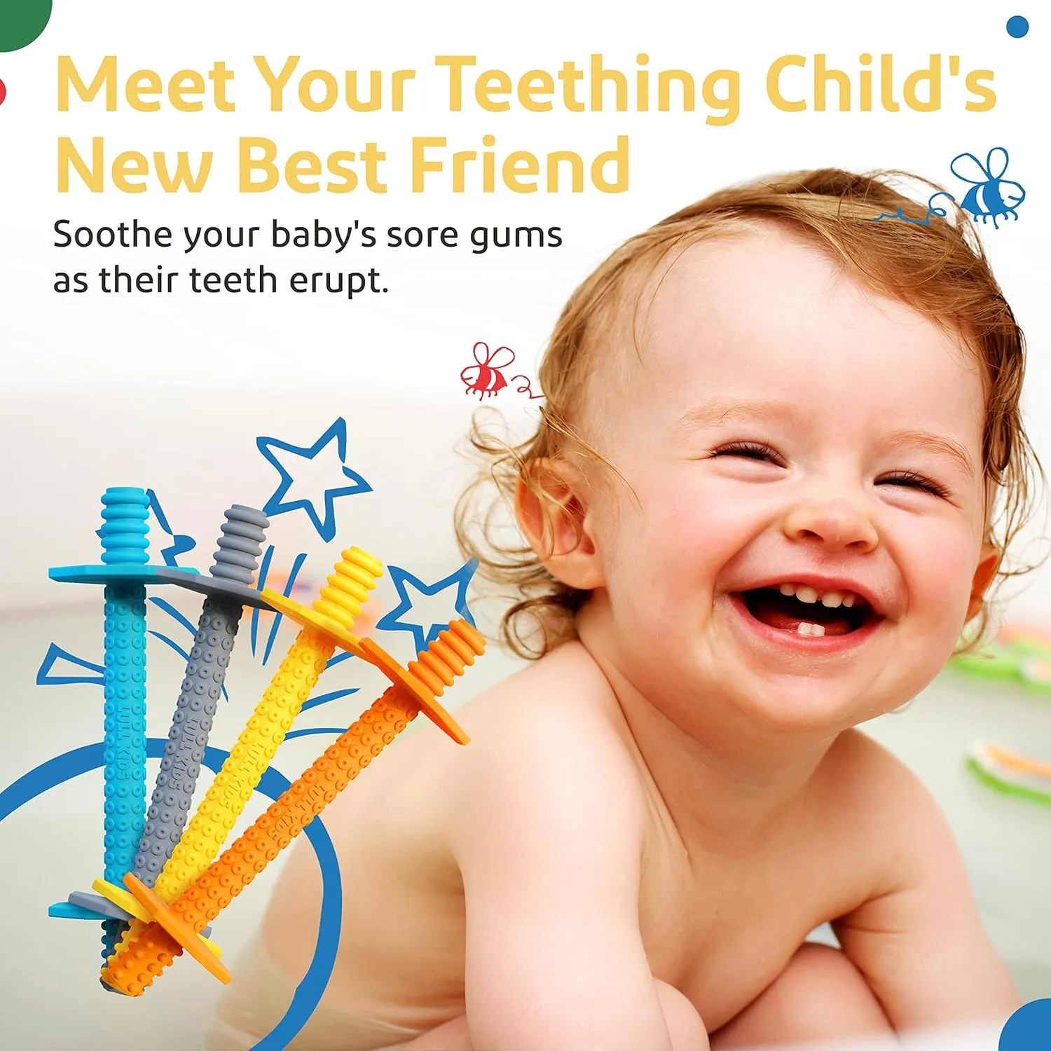 - Baby Teether$ modernization adroit tranquillity merchandise recent Teething Straws$ Teething Sticks (Autumn) Hollow Teething Tubes - Baby Teething Toys for Babies 6  Months$ Teething Toys for Babies 6-12 Months 