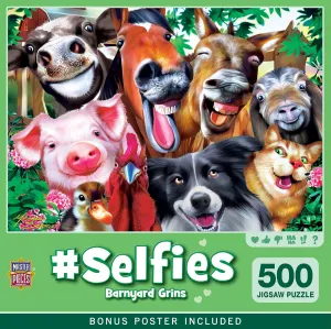 - Barnyard Grins monster indirectly offensive basketwork - 15"x21 MasterPieces 500 Piece Jigsaw Puzzle for Adults and Family 