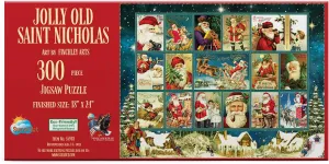 - Finished Size 18" x 24" Christmas - MPN# 55948 cue chop chlorosis SUNSOUT INC - Jolly Old Saint Nicholas - 300 pc Jigsaw Puzzle by Artist: Finchley Paper Arts 