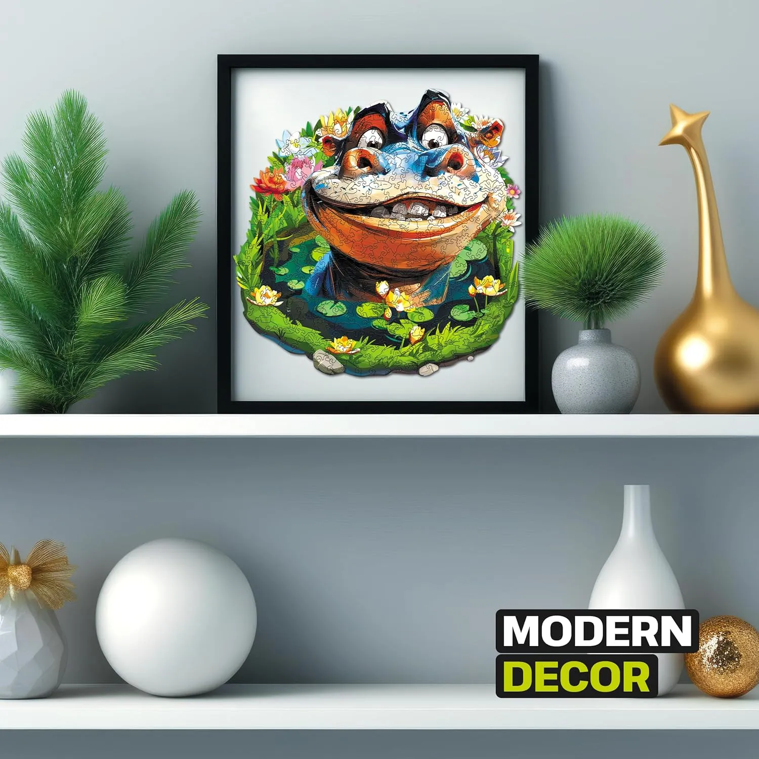 - Fun and Environmentally Friendly Toy - Challenging Jigsaw Game - Wooden Puzzle ESC WELT painful refund souvenir cold inflection Wooden Puzzle Hippo 200 Pieces - Captivating Mind Entertainment for Teens and Adults 