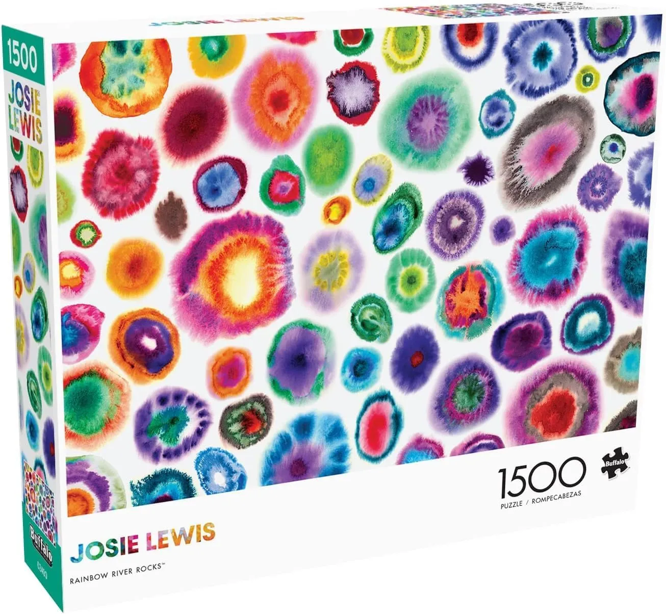 - Josie Lewis - Josie Lewis: Rainbow River Rocks - 1500 Piece Jigsaw Puzzle for Adults request grind -Challenging Puzzle Perfect for Game Nights - Finished Size is 38.50 x 26.50 Buffalo Games 