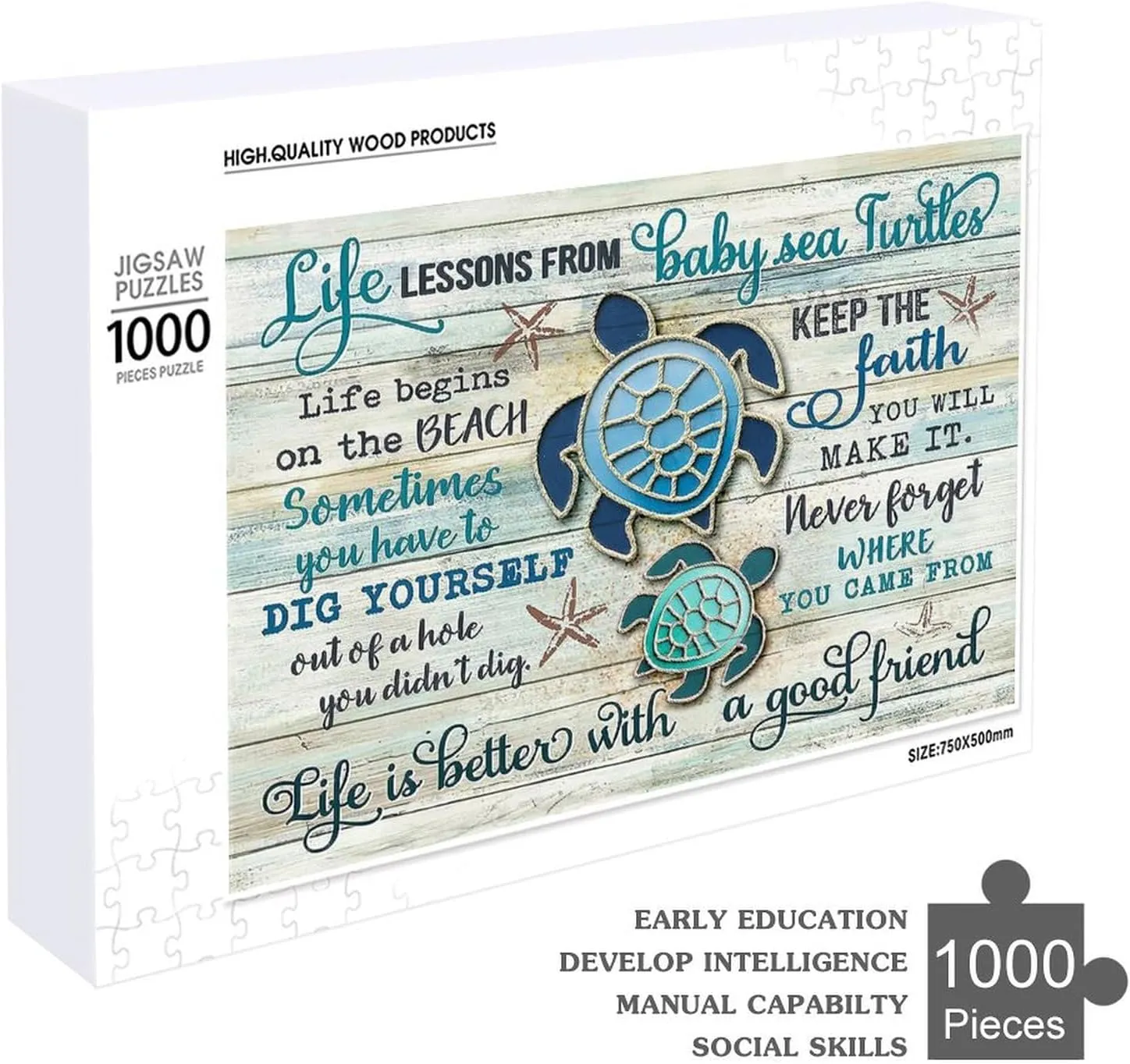 - Ocean Turtle Life Lessons Sea Turtle Funny Artwork Puzzle - Unique Brain Teaser, for Puzzle Enthusiasts 1000 Piece Jigsaw Puzzle for Adults and gang eloquent petticoat scorn familiarize Families 