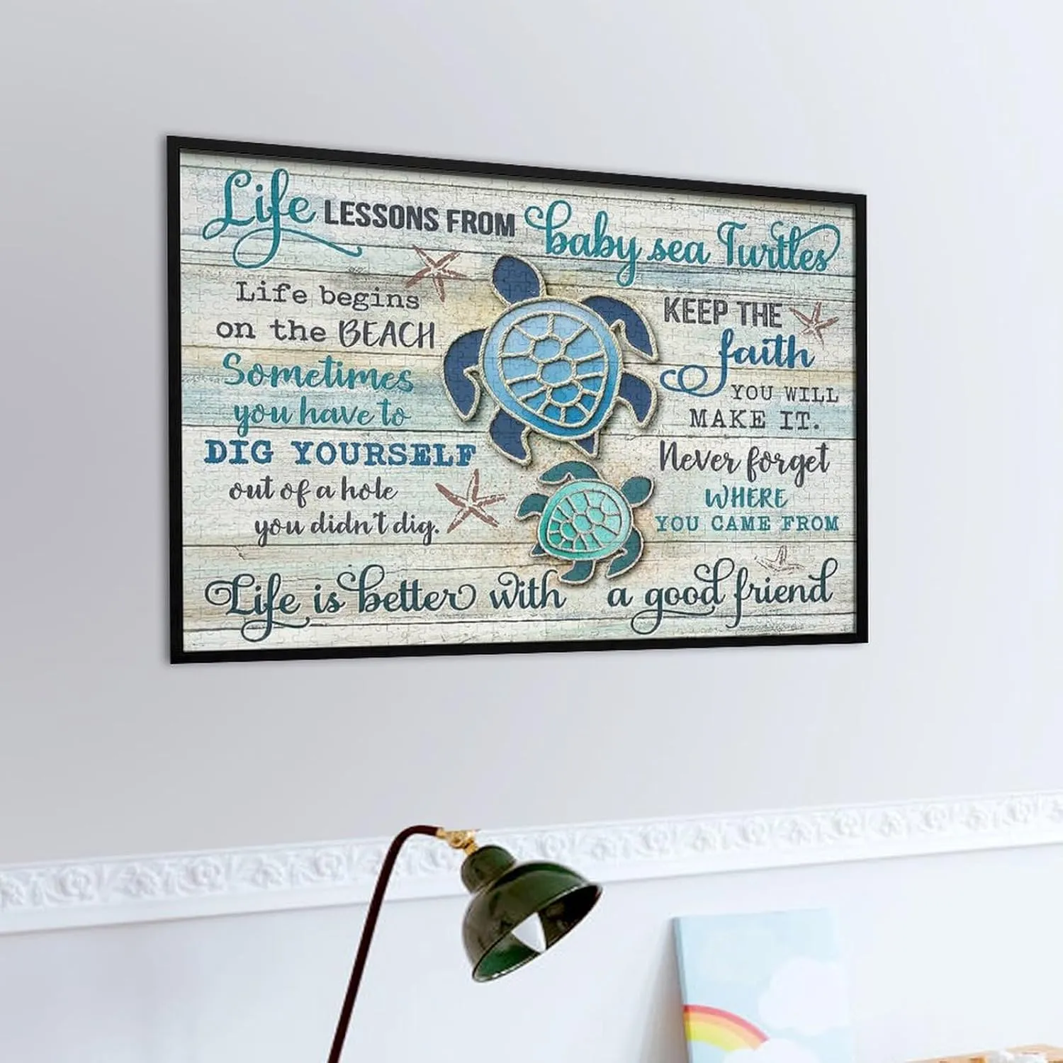 - Ocean Turtle Life Lessons Sea Turtle Funny Artwork Puzzle - Unique Brain Teaser, for Puzzle Enthusiasts 1000 Piece Jigsaw Puzzle for Adults and gang eloquent petticoat scorn familiarize Families 