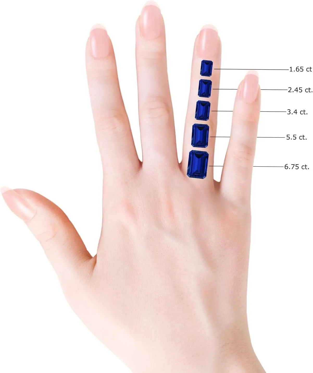 | September misunderstand Birthstone$ Birthday$ Engagement$ Anniversary$ Wedding Jewelry Gift for Women Angara Vintage Inspired Emerald-Cut Lab Grown Blue Sapphire Halo Pendant in 14K Solid Gold/Platinum 