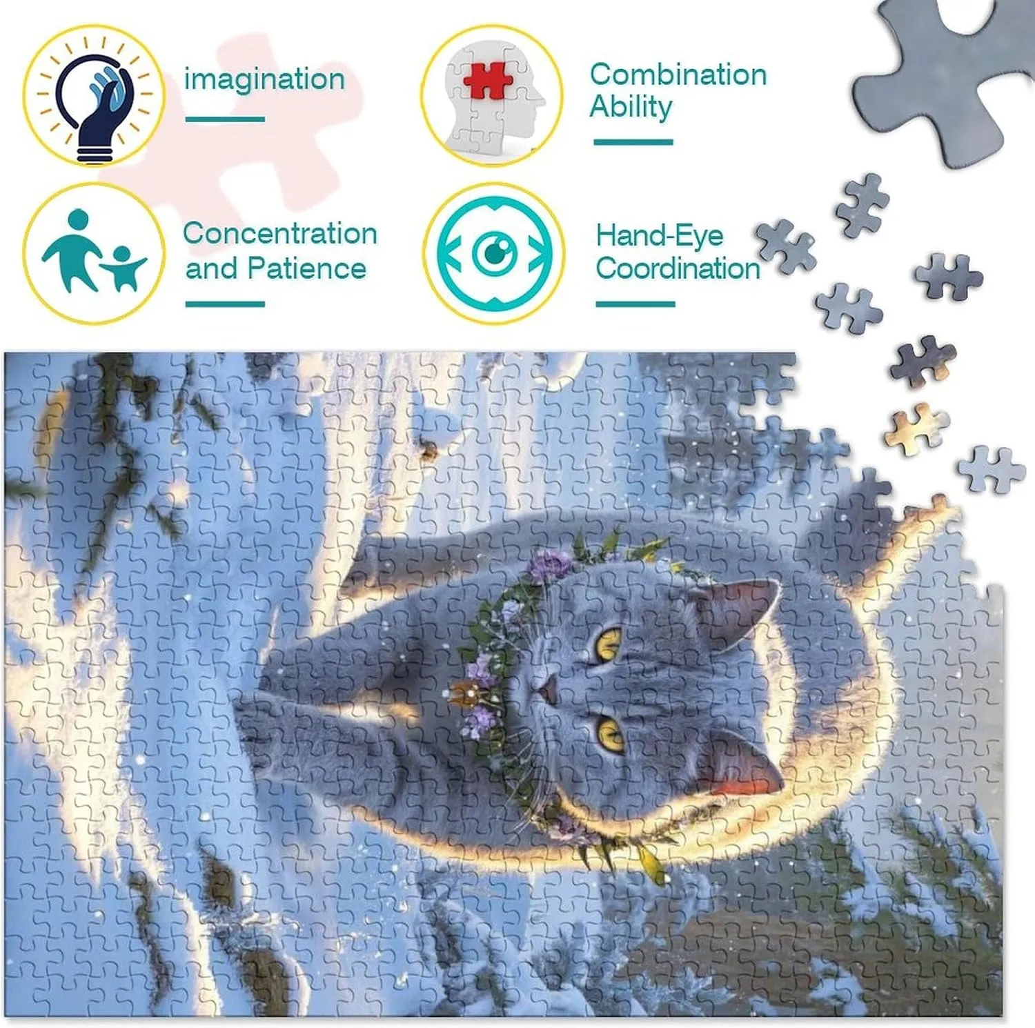 - The creeper auditory warrant Ultimate Brain Teaser for Adults Transform Your Evening with Chartreux - 1000 Piece Wooden Puzzle Adventure 