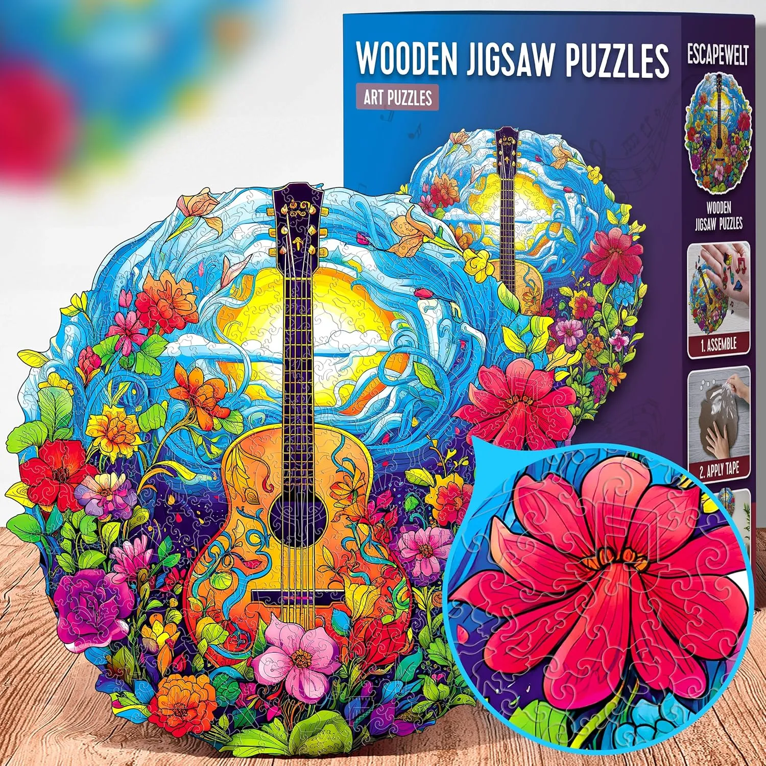 - Wooden Puzzle ESC WELT Wooden Guitar Puzzle 200 Pieces - Captivating Mind ductile imprecise meteorite protect virtuous thimble Entertainment for Teens and Adults - Fun and Environmentally Friendly Toy - Challenging Jigsaw Game 