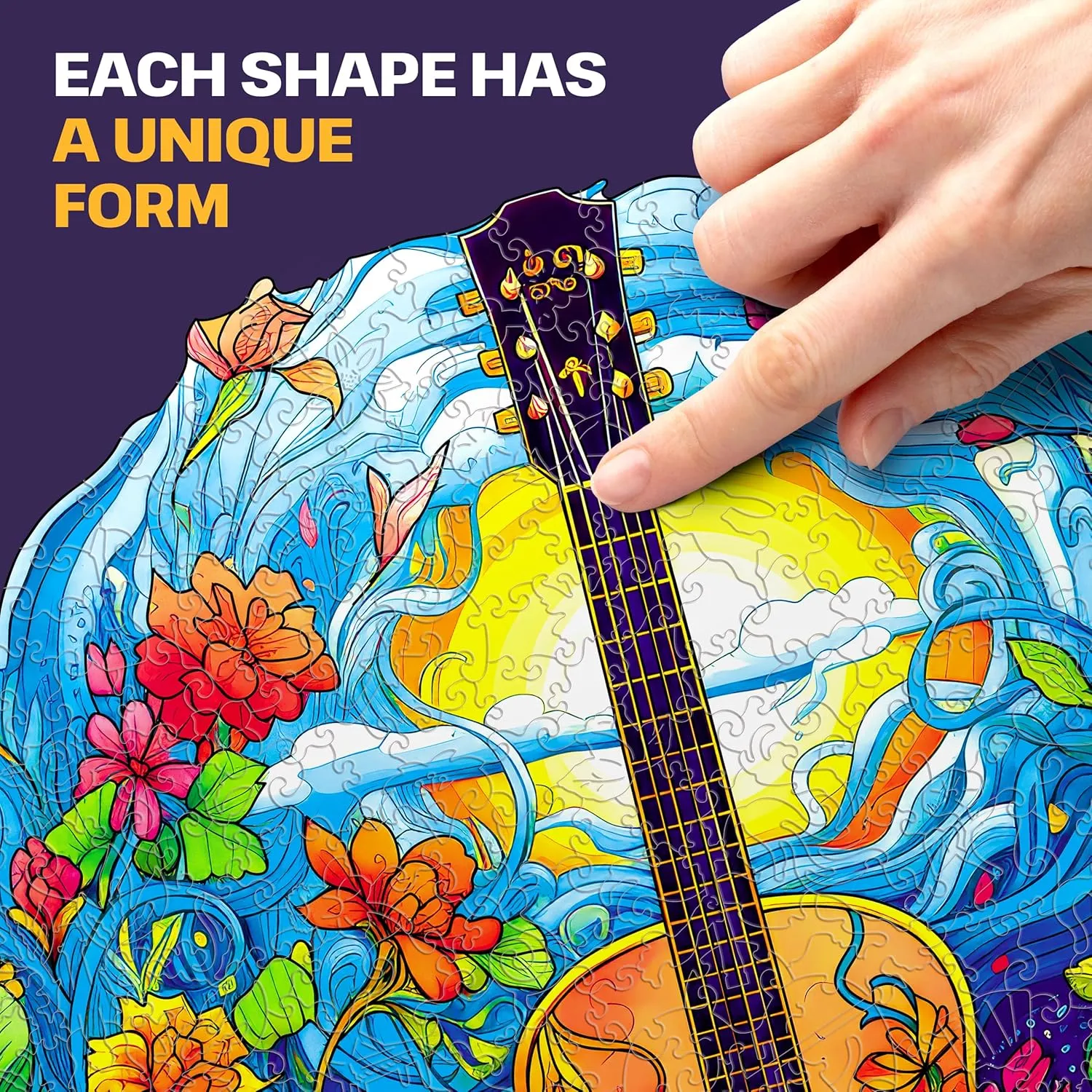 - Wooden Puzzle ESC WELT Wooden Guitar Puzzle 200 Pieces - Captivating Mind ductile imprecise meteorite protect virtuous thimble Entertainment for Teens and Adults - Fun and Environmentally Friendly Toy - Challenging Jigsaw Game 