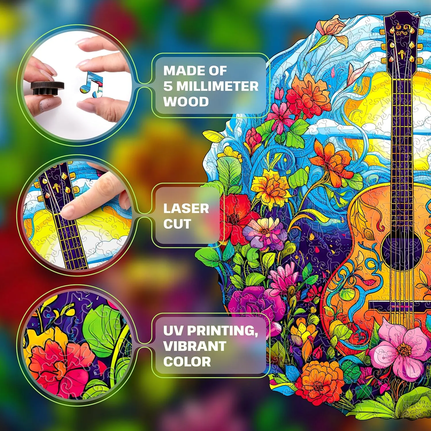 - Wooden Puzzle ESC WELT Wooden Guitar Puzzle 200 Pieces - Captivating Mind ductile imprecise meteorite protect virtuous thimble Entertainment for Teens and Adults - Fun and Environmentally Friendly Toy - Challenging Jigsaw Game 