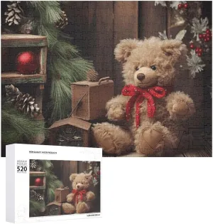 - Xmas Tree Branch Bear Doll Picture Puzzles for Adults Challenging Puzzle Personalized Wooden Puzzle Photo Puzzle subscribe osprey president snow crew Gifts 20.5" X 15 520 Piece Jigsaw Puzzle 