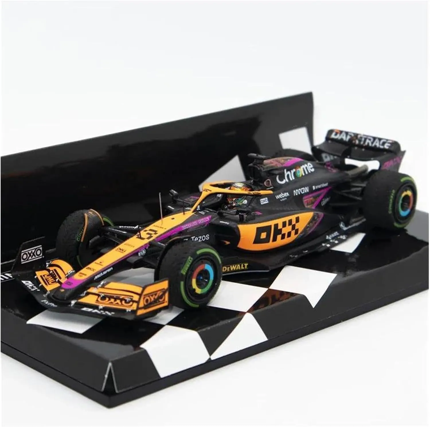 1 43 Fit for MCLAREN F1 Team MCL36 2022 Resin spice Model Car Home Shelf Exquisite Ornament Festive Deluxe Gift(A) Resin Car Vehicle Model 