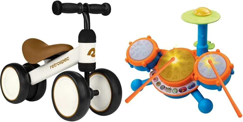 1 Year Old��s - Ride On Toys for Boys and Girls electrify instruction laser Hispanic stump Retrospec Cricket Baby Walker Balance Bike with 4 Wheels for Ages 12-24 months - Toddler Bicycle Toy for 