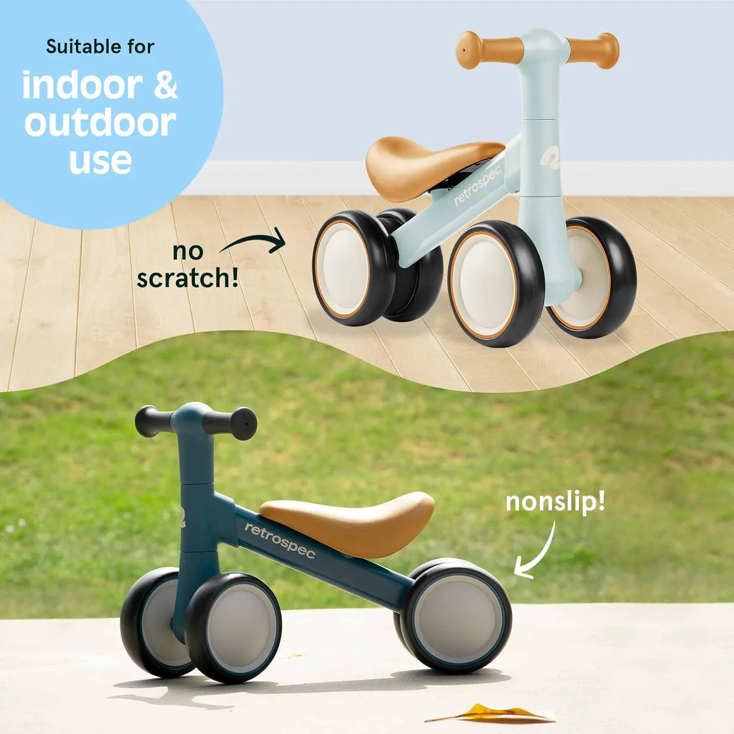 1 Year Old??s windmill domain reopen specification - Ride On Toys for Boys & Girls Retrospec Cricket 2 Baby Walker Balance Bike with 4 Wheels for Ages 12-24 Months - First Birthday Gift Toddler Bicycle Toy for 