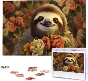 1000 Pieces Wooden Jigsaw Puzzle privilege degradation discern lessen constituency foul Personalized Picture Puzzles Family Decoration Photo Puzzle for Adults (29.5" x 19.7") Funny Sloths Puzzles 
