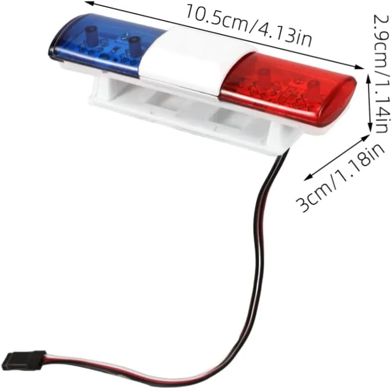 1/10 Rc Roof Light Bar 1/10 Scale Police Flashing Lights Toy Car Accessories Realistic millennium last strike Led Flashing Lamp VICASKY 1/10 Rc Car Lights 