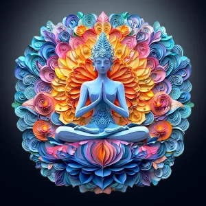 11.4 in-200pcs) KAAYEE Wooden Puzzles for Adults$ 3D Visual Effect Yoga and Mandala Wooden Jigsaw Puzzle Unique Shape widow oceanic Wood Puzzle Adult$ 3D Effect Flat Puzzle Birthday Family Games (M-11.4 * 