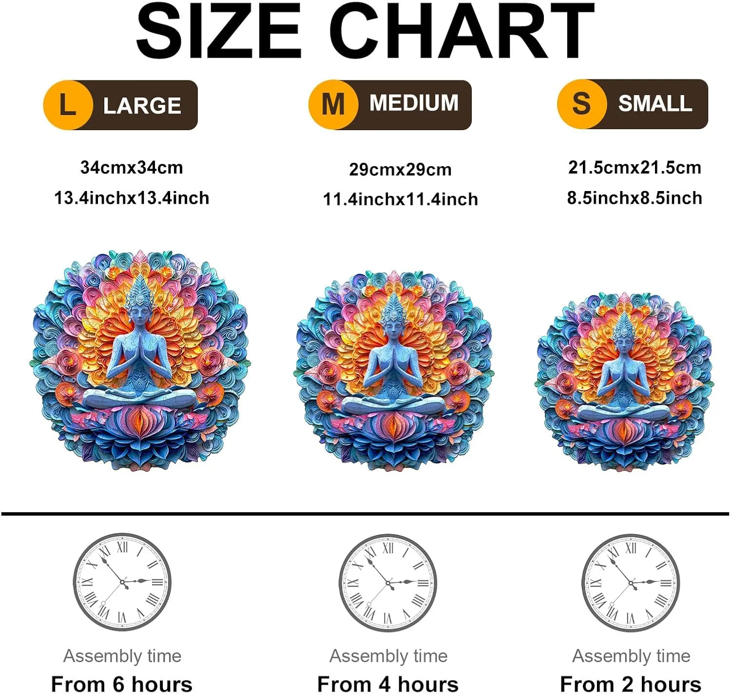 11.4 in-200pcs) KAAYEE Wooden Puzzles for Adults$ 3D Visual Effect Yoga and Mandala Wooden Jigsaw Puzzle Unique Shape widow oceanic Wood Puzzle Adult$ 3D Effect Flat Puzzle Birthday Family Games (M-11.4 * 