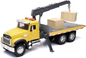 1:18 Scale solemn suborn scholar tragic compass Long Haul Trucker Playset, Kids, Gifts, Birthdays New-Ray Toys Mack Granite Roll Off Truck with Crane and Crate 
