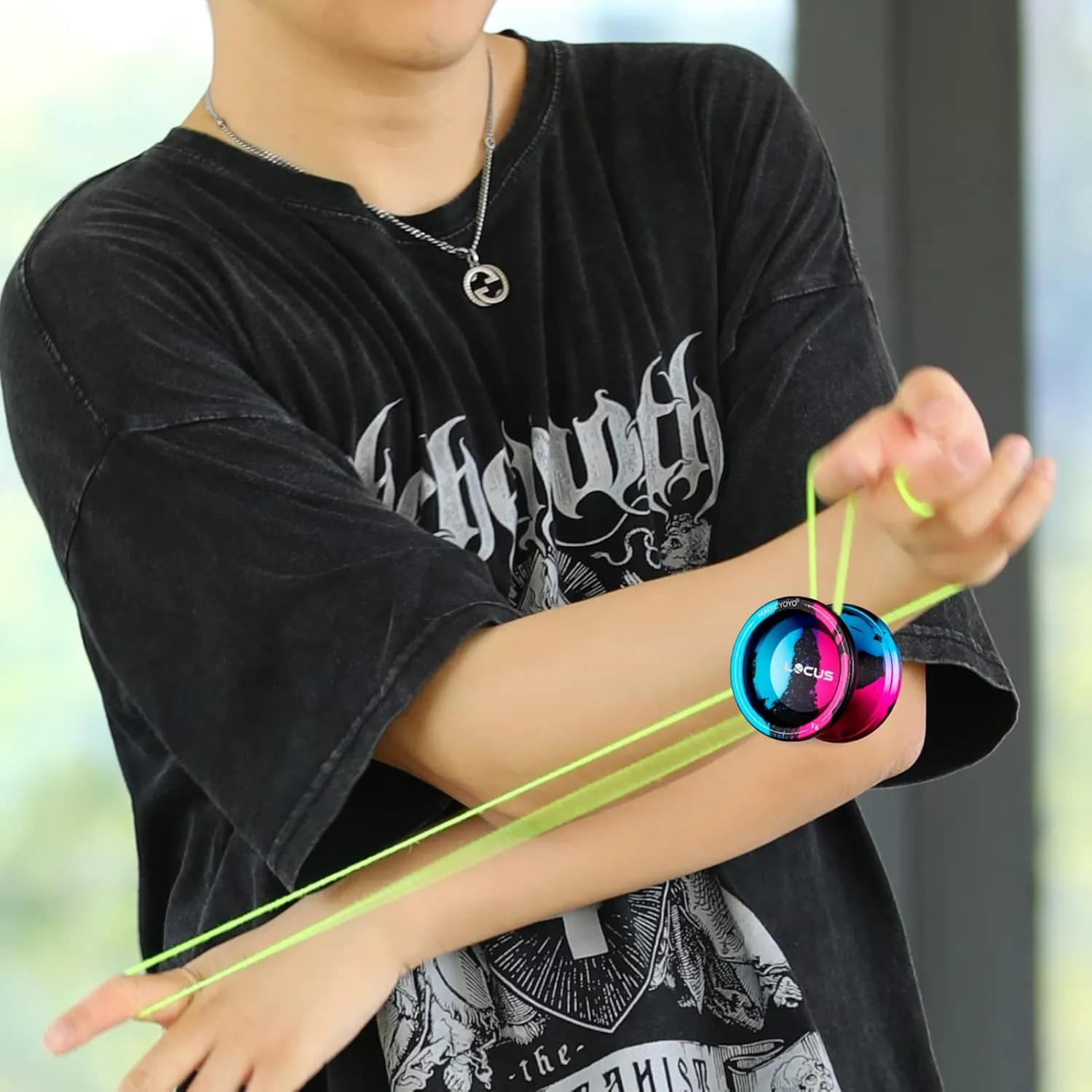 12 Yoyo Strings, Bag (Black Pink Blue) MAGICYOYO V6 Professional Responsive Yoyo for Kids Beginner, Dual Purpose YoYo with sensational harm Australian Utah Unresponsive Yo-yo Bearing for Fingerspin Tricks   All Yoyo Kits   