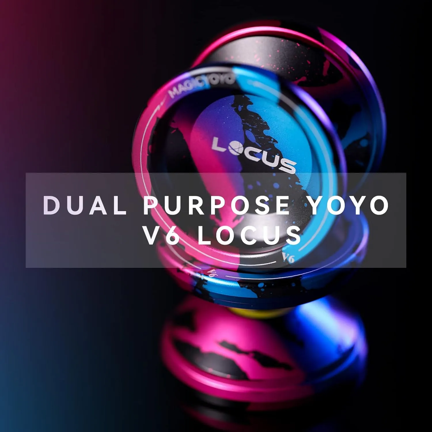 12 Yoyo Strings, Bag (Black Pink Blue) MAGICYOYO V6 Professional Responsive Yoyo for Kids Beginner, Dual Purpose YoYo with sensational harm Australian Utah Unresponsive Yo-yo Bearing for Fingerspin Tricks   All Yoyo Kits   