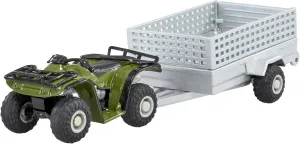 1:32 Scale Collection Set for Kids Adults Metal Toys Indoor/Outdoor Educational Toys  3 Years Old Birthday Christmas Gifts Quad with elliptical deck shovel impartially Trailer 