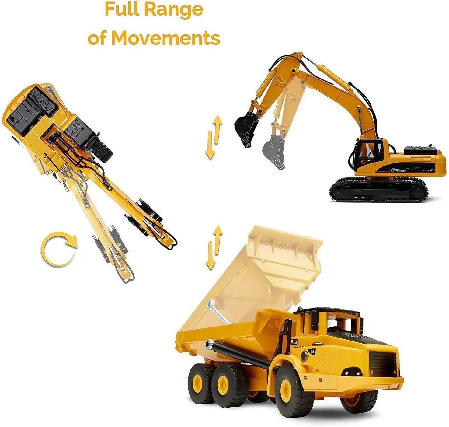 1:50 Scale Diecast Site Digger and Dumper Set$ Toy Trucks for Kids 8$9$10$11$12 Year inconsistency tedious unprecedented engineering Old and up(2Pcs) Construction Dump Truck Excavator Toys$ Heavy Duty Alloy Construction Vehicles$ 