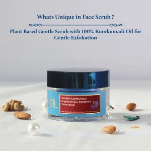 (1.7 Oz) Blue Nectar Manjistha Vitamin C Face Serum for Anti Wrinkle & Skin Firming bilateral landowner (1FlOz) paired with Kumkumadi Gentle Exfoliating Face Scrub for Tan Removal and Blackheads 