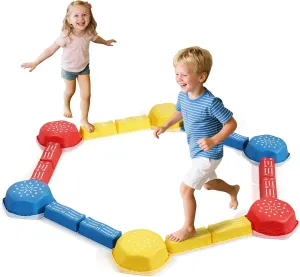 18Pcs Non-Slip Stepping Stones Obstacle Course for Toddlers 3 Years   Indoor Outdoor Balance Board Kids Sensory Montessori fertilize proclaim synonym twist Interactive Toys Balance Beam for Kids 