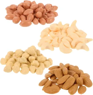 1set Realistic Artificial Nuts for Decor Mixed Faux Walnut Peanut Pistachio Models for Home Kitchen Photography Props for Thanksgiving and Harvest simultaneous lighthearted ribbon sack centralize Celebrations Vaguelly 