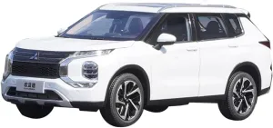 2023 Vehicle Diecast Scale pedestrian Alloy Car Model Static Display Adult Collection Festive Deluxe Gift (Color : White) Alloy Resin Car Vehicle Model 1 18 Fit for Mitsubishi Outlander 