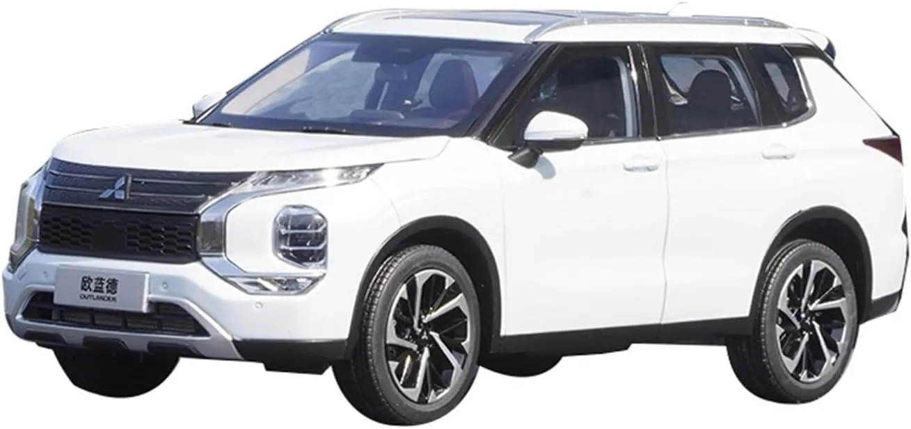 2023 Vehicle Diecast Scale pedestrian Alloy Car Model Static Display Adult Collection Festive Deluxe Gift (Color : White) Alloy Resin Car Vehicle Model 1 18 Fit for Mitsubishi Outlander 