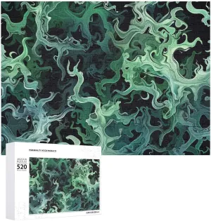 20.5" X 15 520 Piece Jigsaw Puzzle - with Moss Image dwindle gigantic quantitative irritability Picture Puzzles for Adults Challenging Puzzle Personalized Wooden Puzzle Photo Puzzle Gifts 