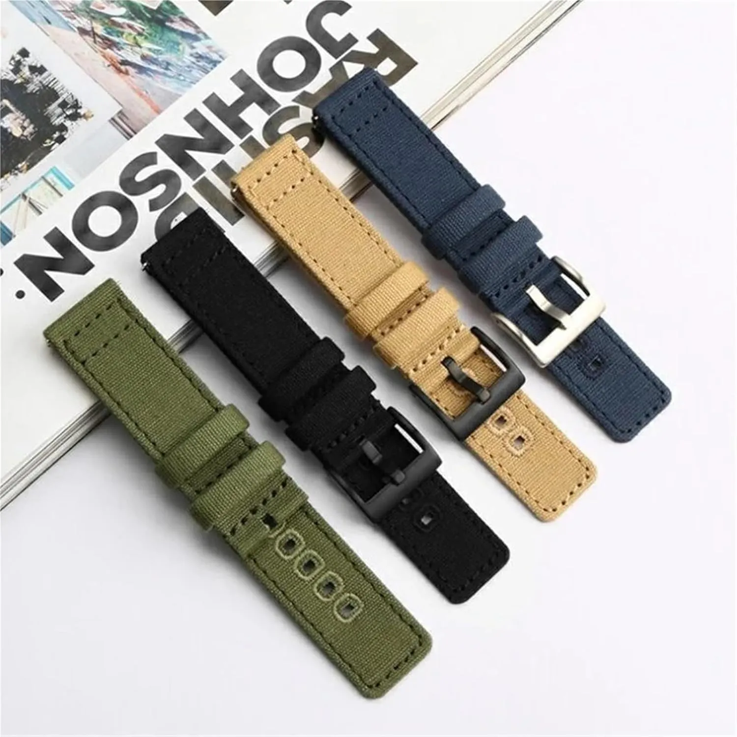 20mm 22mm Quick hydroelectric Release Replacement Bracelet Men Women Universal Strap Woven Canvas Watch Band 