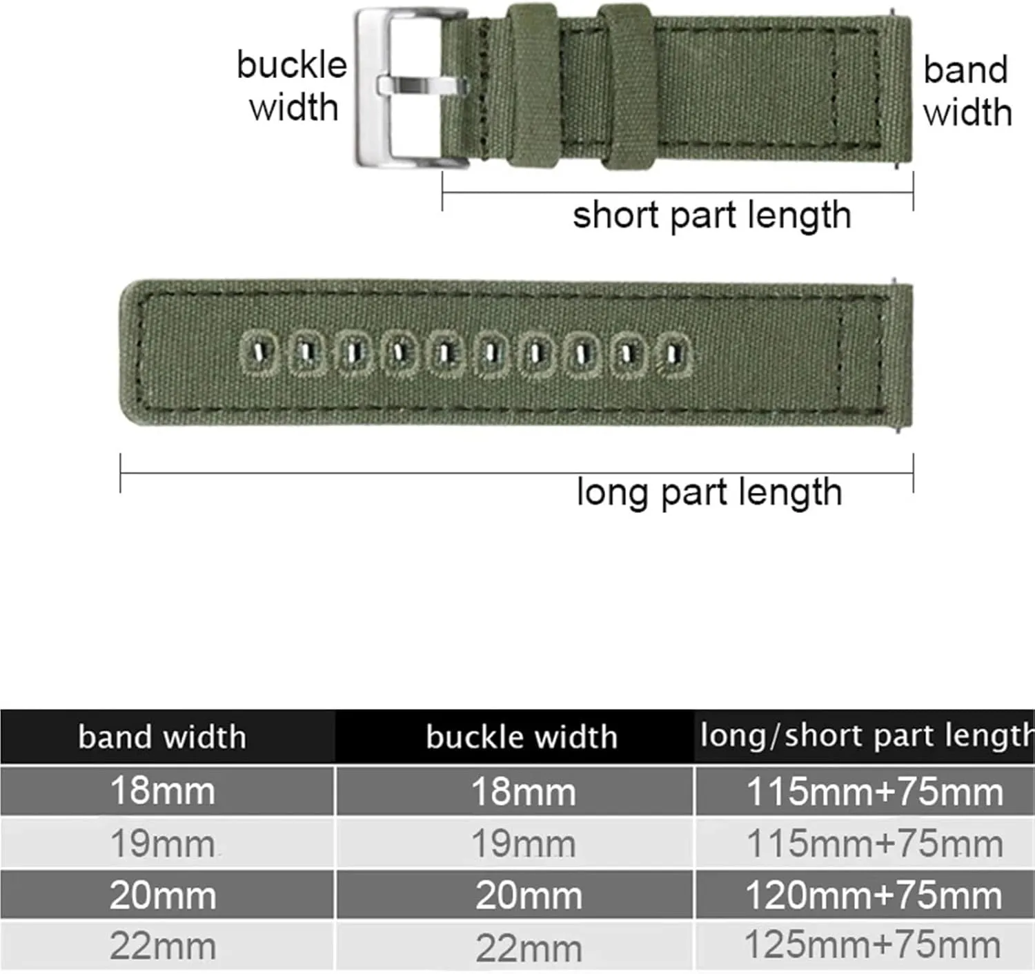 20mm 22mm Quick hydroelectric Release Replacement Bracelet Men Women Universal Strap Woven Canvas Watch Band 