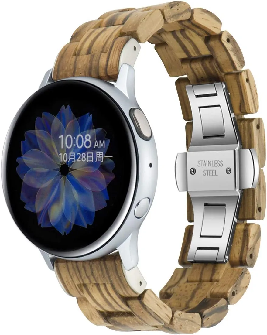 20mm$ luxury 21mm$ 22mm$ 23mm or 24mm Quick Release Watch Band$ Natural Wood Watch Band$ Choice of Strap Colour and Width 18mm$ 19mm$ 