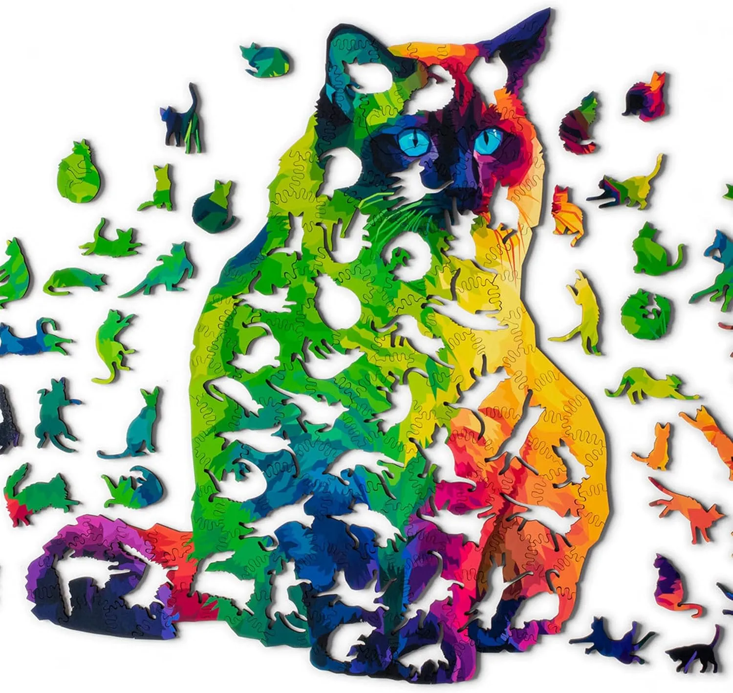 224 Pieces, 13.1 x 11.4 in Assembled exempt optical English Size Cat Wood-Art Mind Exercise Challenge, 