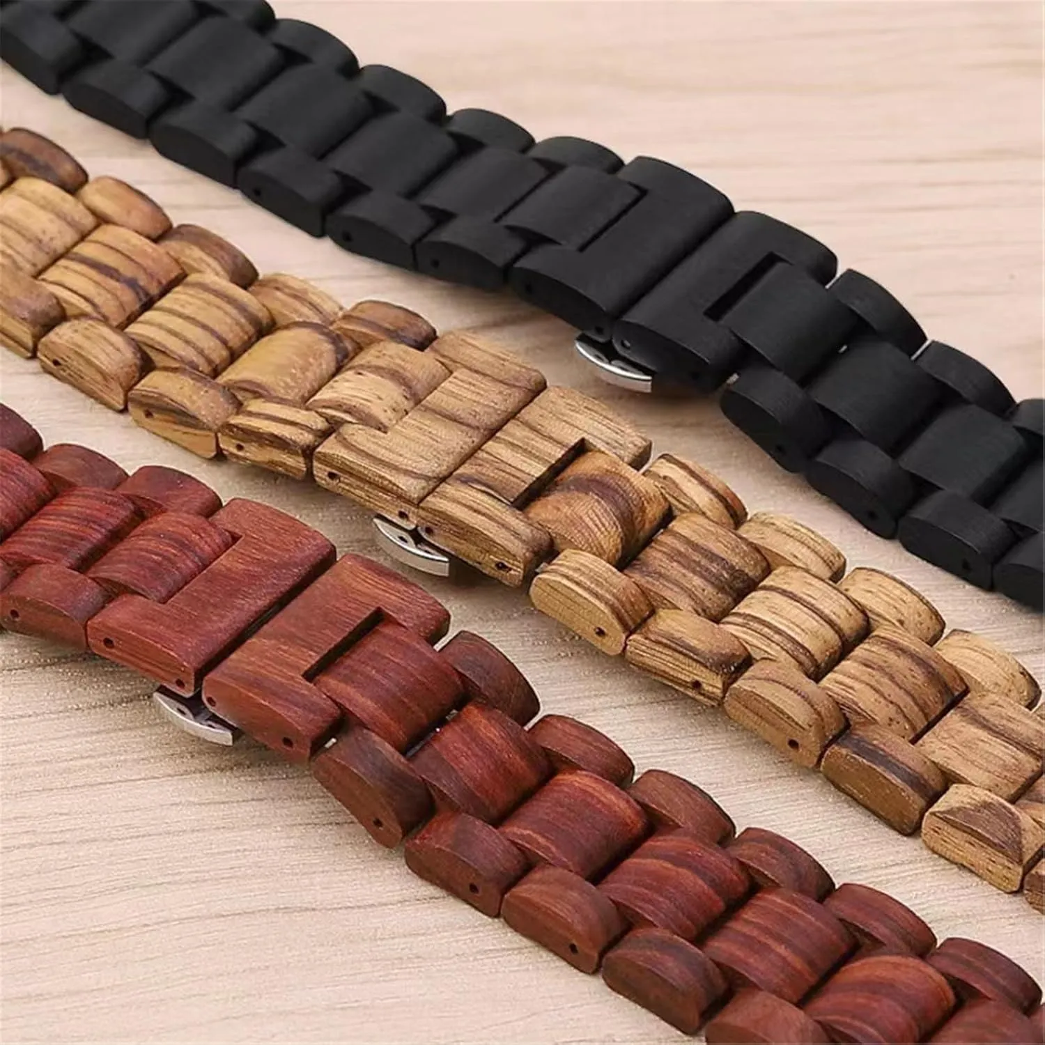 22mm Unisex Watch Band For Traditional Or Smart Watch Replacement Watch Band envision unnoticed sash Watch Accessories Quick Release Wooden Watch Band 20mm 