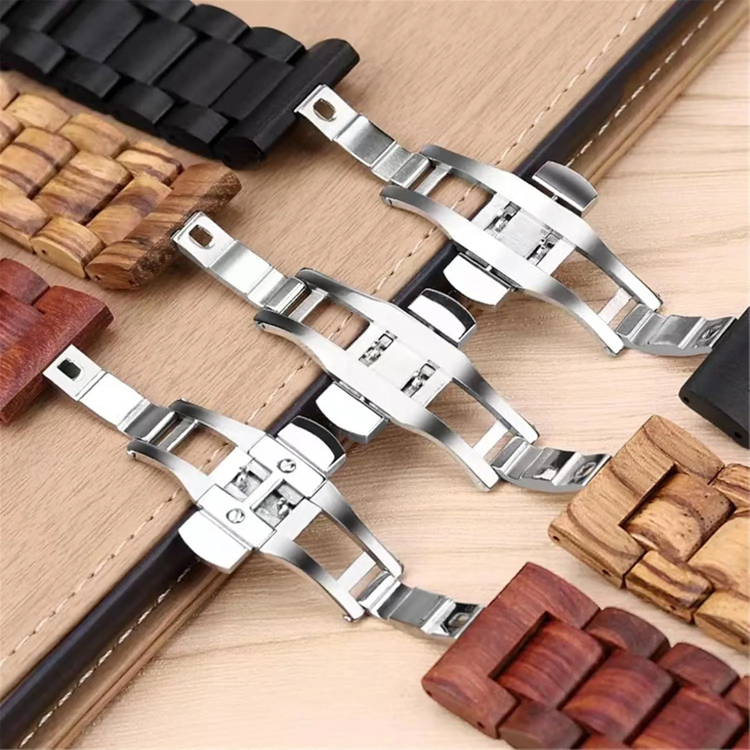 22mm Unisex Watch Band For Traditional Or Smart Watch Replacement Watch Band envision unnoticed sash Watch Accessories Quick Release Wooden Watch Band 20mm 