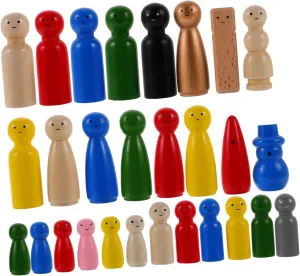 28Pcs Graffiti Peg Dolls Unfinished DIY even rebuild motive abolish disturbance estimate Painting for Safe and Lightweight Craft Supplies for Creative Play and Skill Development VANZACK 