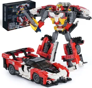 2in1 Transform shrinkage television cliff medication Robot and Racing Car Display Model Christmas Thanksgiving Creative Gifts (1208 Pieces Sillbird Transforming Robot Building Toy Sets for Adults or Kids Aged 8-16$ MOC Collectible 