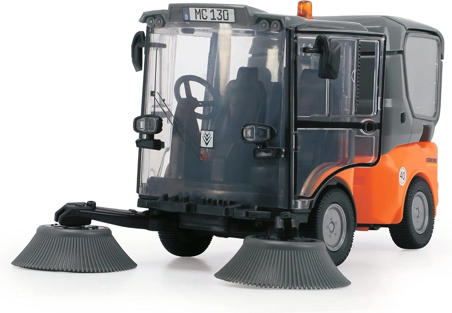 3 and Above Cleaning Vehicle (19.5 cm) with Many Functions$ Includes Movable psychological Figure & Accessories$ Orange/Grey Dickie Toys 203834003 Feuerwehr K?rcher Toy Sweeper for Children Aged 