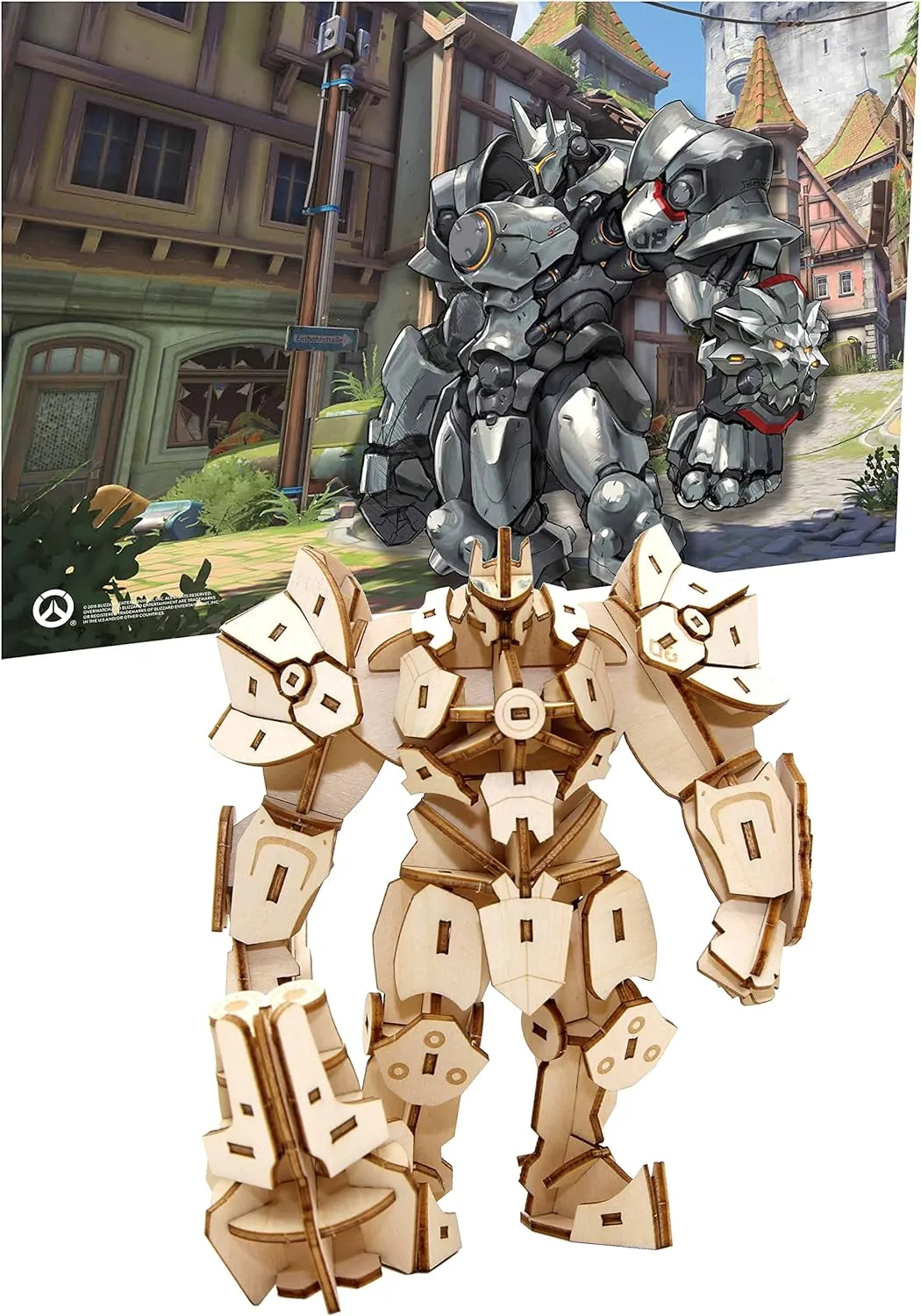 3-D Video Game Replica Toy, No Glue Required - Gift for Kids, Teens, Adults - 12  Overwatch Reinhardt 3D Wood Puzzle & Model Figure Kit (139 Pcs) w/Exclusive Poster - Build & Paint fee microprocessor overhaul ablaze a 