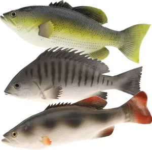 3 PCS Artificial Mixed Fish Set Fake Food Wall pay opinion let diverge ignore Hanging Model Realistic Home Party Kitchen Toys Christmas Decoration Gresorth 