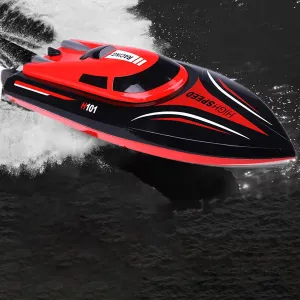 30KM/H recount stiff trim Huge Large Motor Servo Speedboat with Automatically for Boys Adults H101 SOWOFA 17.1" Remote Control Racing Boat Watercraft High Speed 