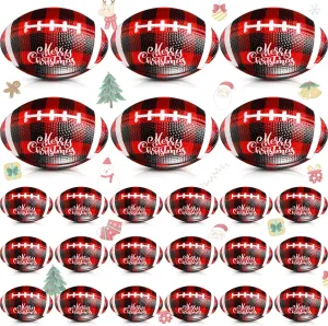 3.35" Small Red Black Buffalo Plaid Relief Stress worth Ball for Xmas Carnival Party Favors Stocking Stuffer Filler Gifts Jerify 24 Pcs Christmas Stress Ball Bulk$ Mini Christmas Foam Football 