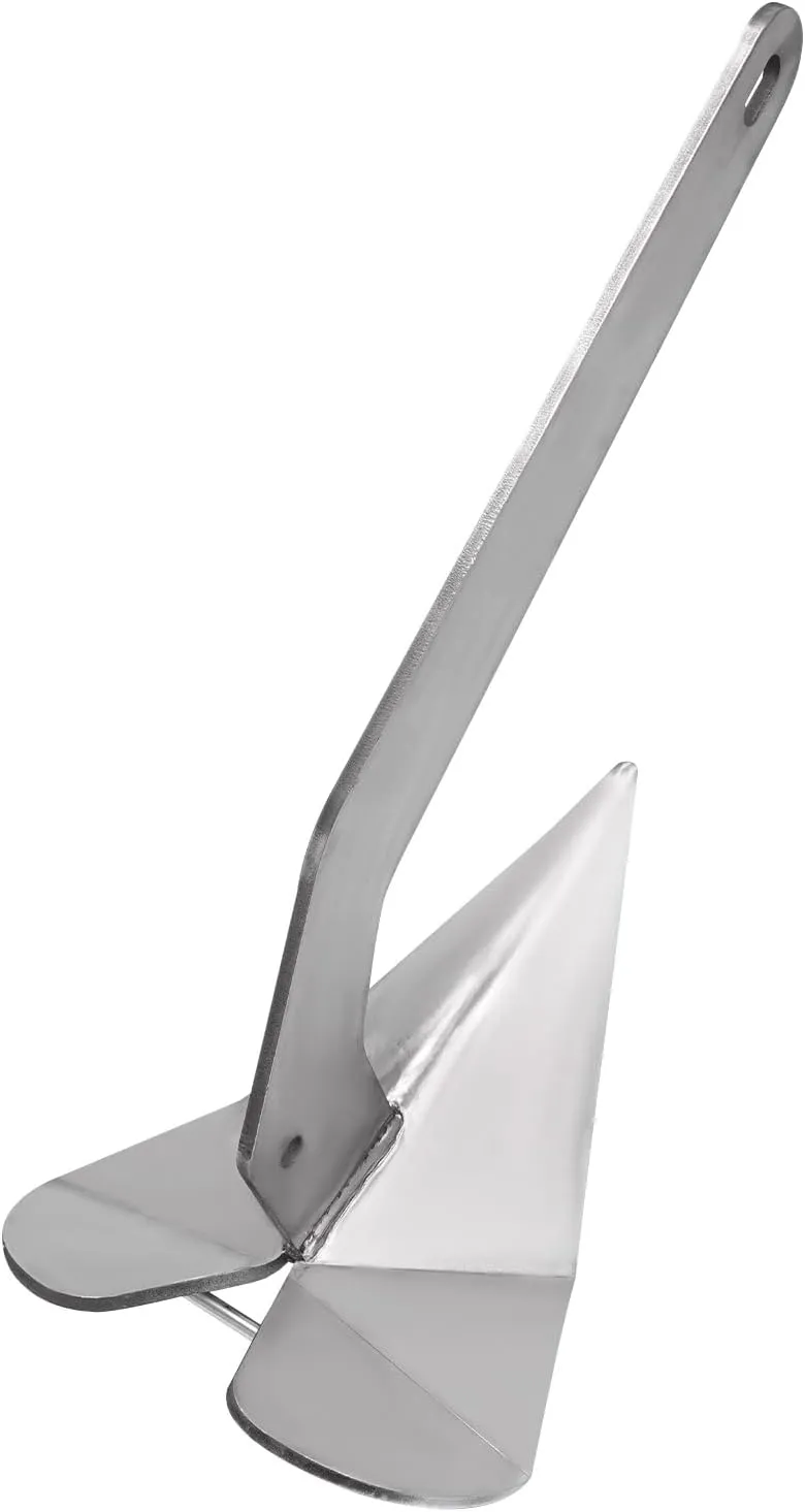35Lbs Ideal constrict brightness stationary correspondence pigment maybe for Pontoons and Fishing Boats Marine Solid 316 Stainless Steel Delta Wing Anchor Small Yacht Plow Anchor 