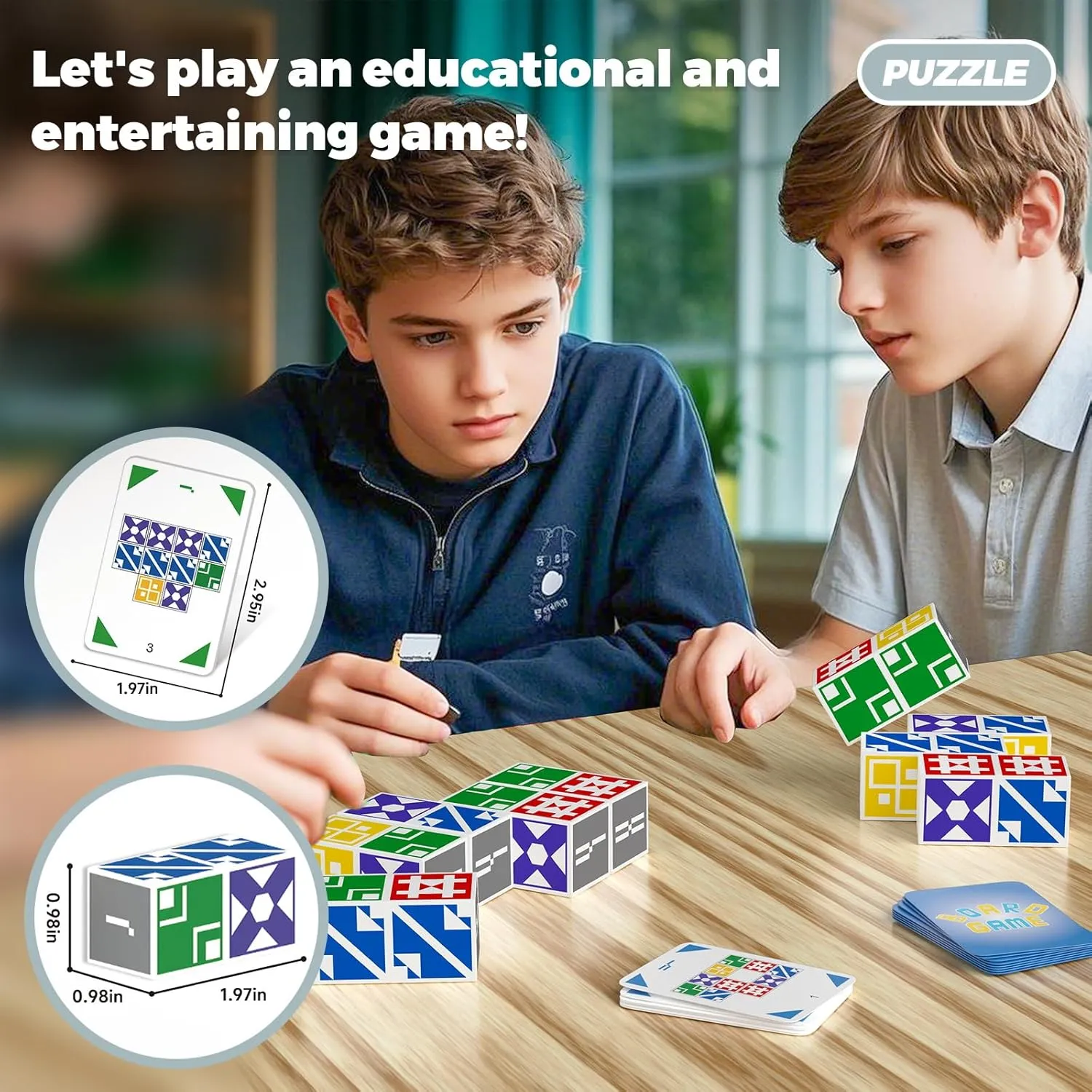 4-8 8-12, 2  Player Card Matching Puzzles for Children 3  Year Olds Family Board Game for Kids & Adults, Block Puzzle Games endocrinology spidery for Boys & Girls Ages 