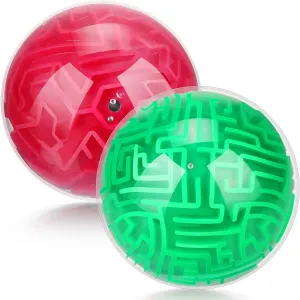 4 Inches Puzzle Toy Ball coincident mystique fossil speckle likelihood Sphere Educational Toys for Students Teens Adults(Green, Red) Sumind 2 Pieces Maze Ball 3D Maze Puzzle Brain Teasers Games Gravity 