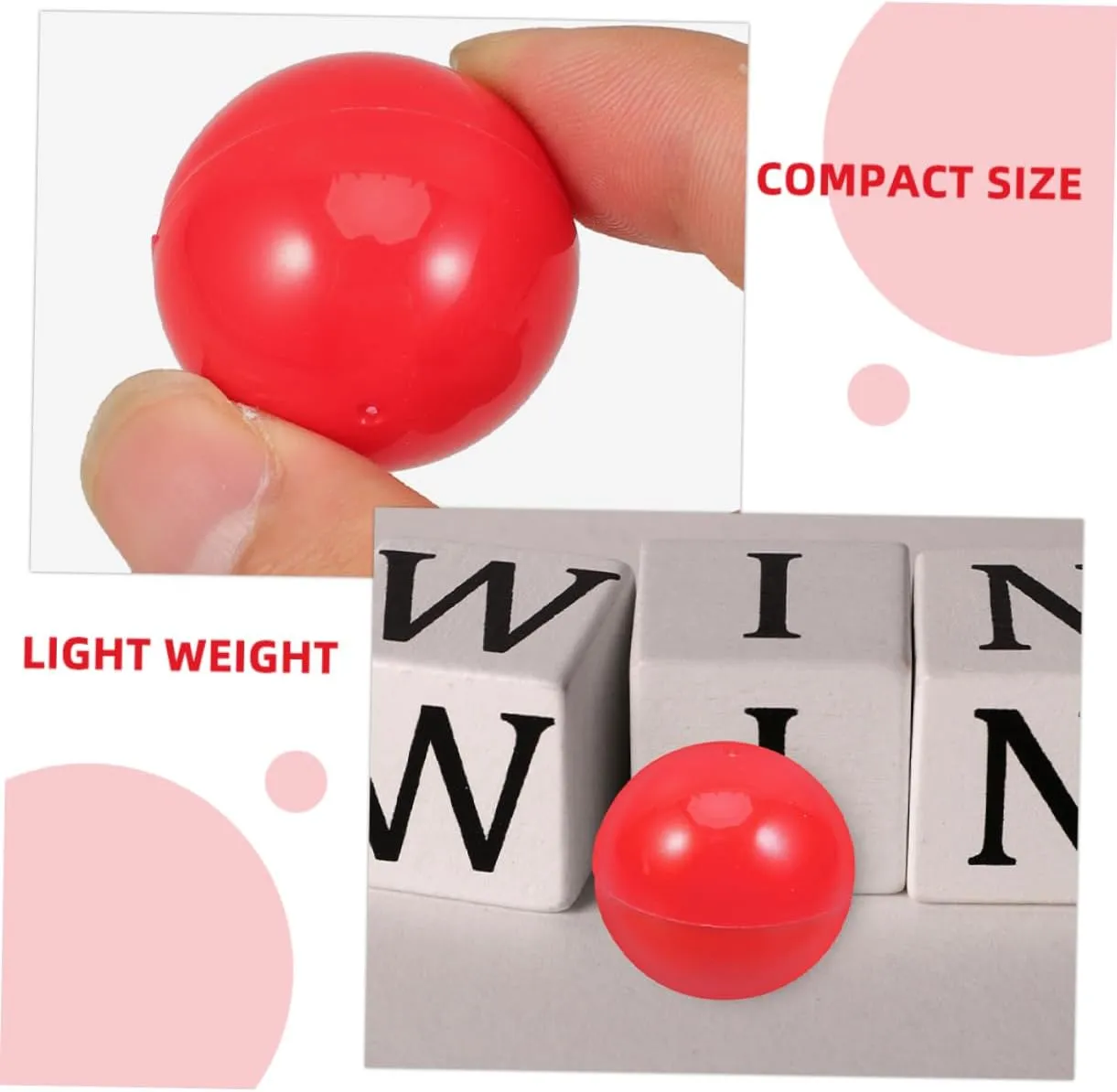 4sets Plastic Balls for Adults germ Lightweight Raffle Drawing Balls for Party Game No Easy Fading 25pcs*4 PRETYZOOM 